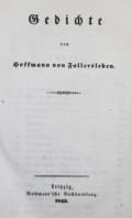 Hoffmann von Fallersleben,(A.H.).