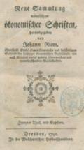 Neue Sammlung vermischter ökonomischer Schriften.