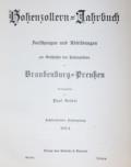Hohenzollern-Jahrbuch.