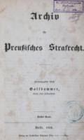 Archiv für Preußisches Strafrecht