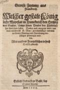 Gewisse Zeytung aus Franckreich.