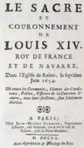 Sacre et Couronnement, Le,