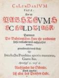 Calendarium Papae: