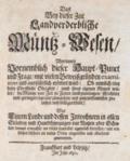 Münzwesen.