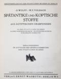 Wulff,O. u. W.F.Volbach.