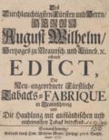August Wilhelm, Herzog zu Braunschweig-Lüneburg.