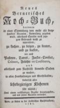 Neues Bernerisches Koch-Buch,