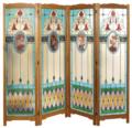Bedeutender Jugendstil Paravent.