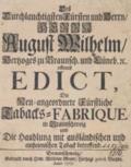 August Wilhelm, Herzog zu Braunschweig-Lüneburg.