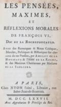 La Rochefoucauld,(F.)de.