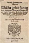 Gewisse Zeytung aus Franckreich.