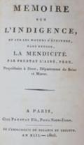 Memoire sur l"Indigence,