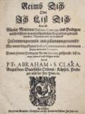 Abraham a Sancta Clara (d.i. U.Megerle).