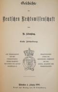 Stintzing,R.v. u. E.Landsberg.