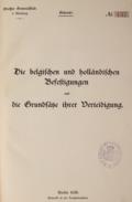 Belgischen und holländischen Befestigungen, Die,