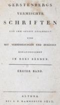 Gerstenberg,(H.W.v.).