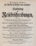 Allgemeine Historie der Reisen