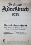 Berliner Adressbuch 1933.