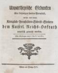 Unpartheyische Gedanken