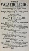 Von denen Palatiis Regiis,