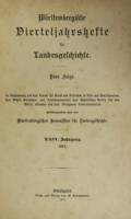 Württembergische Vierteljahreshefte