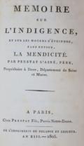 Memoire sur l"Indigence,