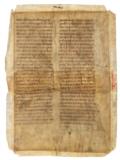 Handschrift auf Pergament.