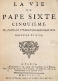 Vie du Pape Sixte Cinquieme, La.