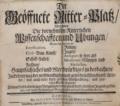 Geöffnete Ritter-Platz, Der,