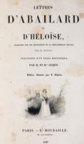 Lettres d"Abailard et d"Heloise,