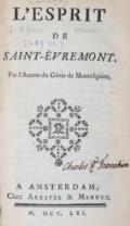 Saint-Evremont,(C.de Marguetel de Saint Denis).