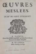 Saint-Evremont,(C.de Marguetel de Saint Denis).