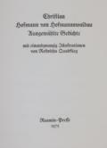 Hofmann von Hofmannswaldau,C.