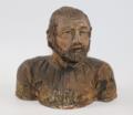 Terracotta Heiligenfigur.