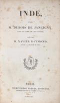 Dubois de Jacigny, (A. D. B.) u. Xavier Raymond.