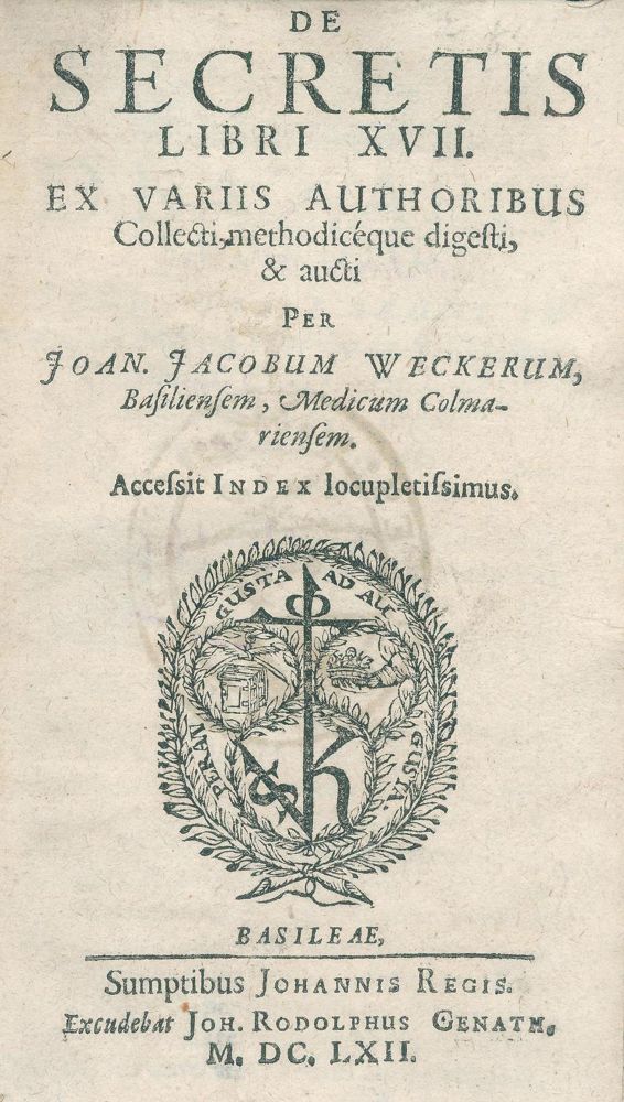 Große Abbildung Nr.1: 120-1006 Wecker,J.J.: (Medizin)