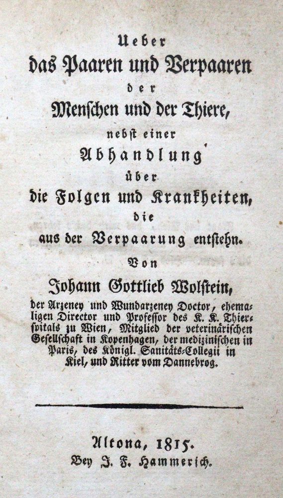 Große Abbildung Nr.1: 120-1010 Wolstein,J.G.: (Medizin)