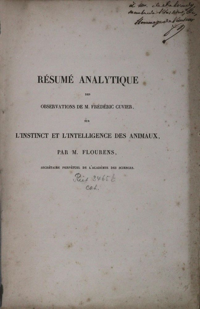 Große Abbildung Nr.1: 120-1037 Flourens,P.: (Zoologie)