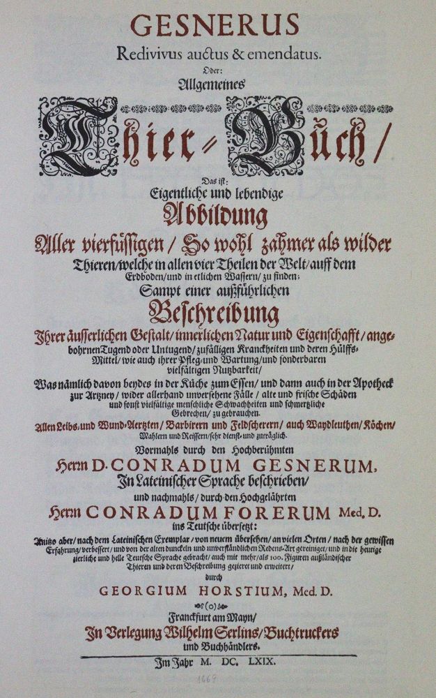 Große Abbildung Nr.2: 120-1039 Gessner,C.: (Zoologie)