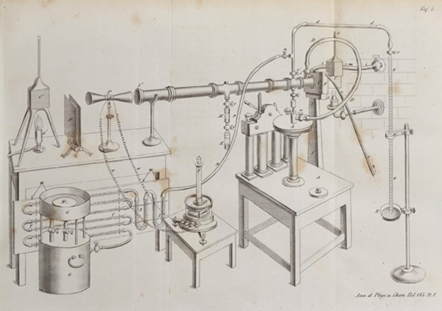 Große Abbildung Nr.1: 120-1103 Kirchhoff,G. u. R.Bunsen.: (Verschiedene Gebiete - Varia, Chemie)