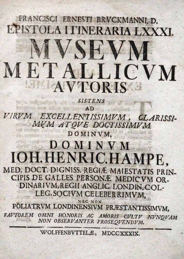 Große Abbildung Nr.1: 120-1109 Brückmann,F.E.: (Verschiedene Gebiete - Varia, Geologie - Mineralogie u. Paläontologie)