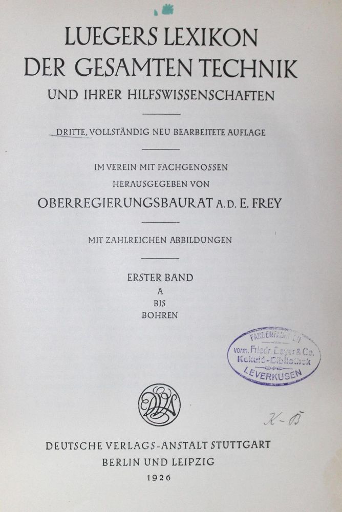 Große Abbildung Nr.1: 120-1124 Lueger,O.: (Verschiedene Gebiete - Varia)