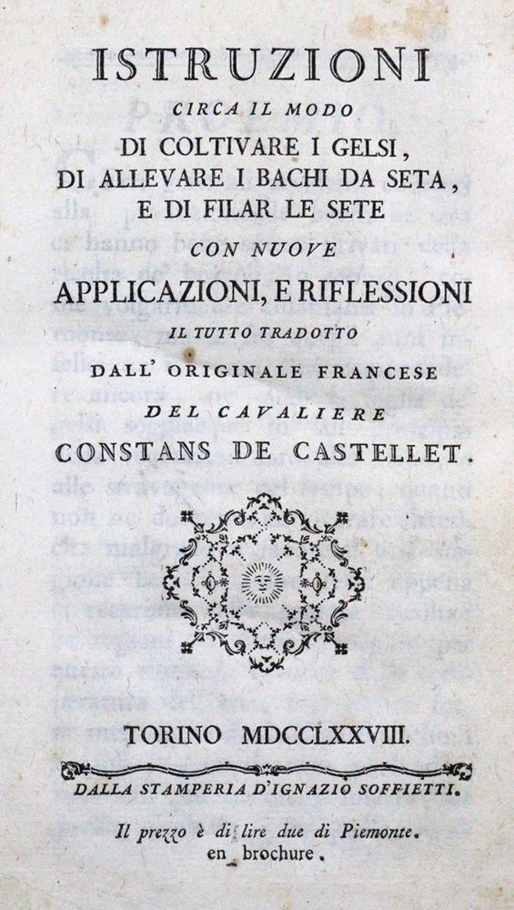 Große Abbildung Nr.1: 120-1158 Constans de Castellet,(J.B.).: (Verschiedene Gebiete - Varia, Seide)