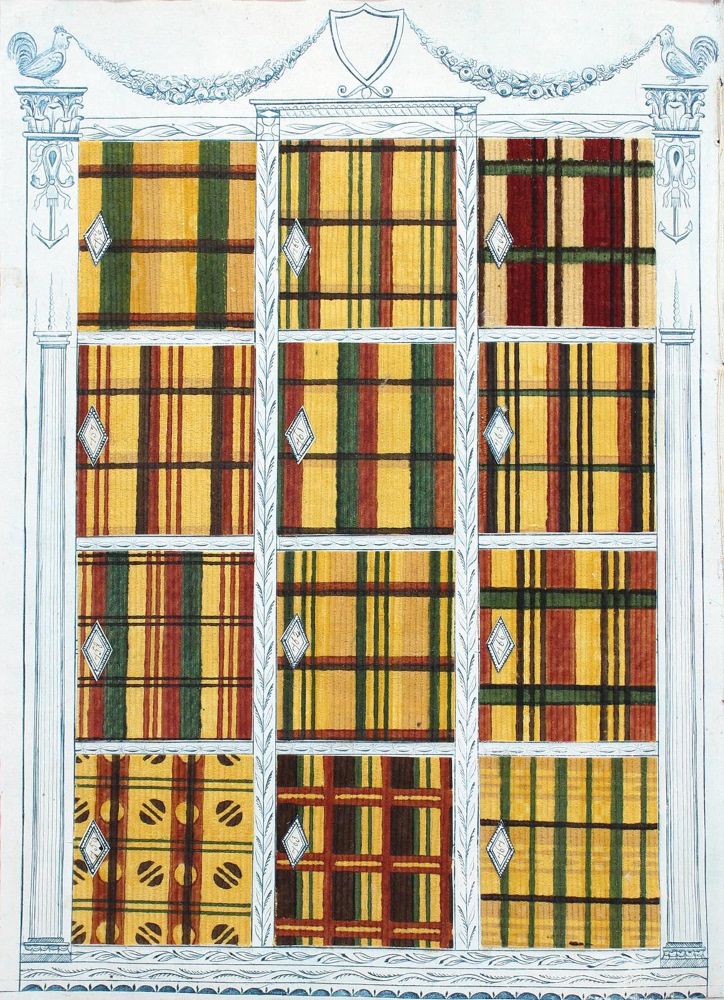 Große Abbildung Nr.2: 120-1161 Stoffmuster (französisch).: (Verschiedene Gebiete - Varia, Textil)