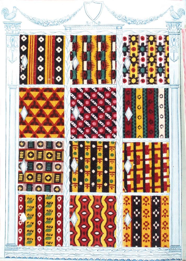 Große Abbildung Nr.5: 120-1161 Stoffmuster (französisch).: (Verschiedene Gebiete - Varia, Textil)