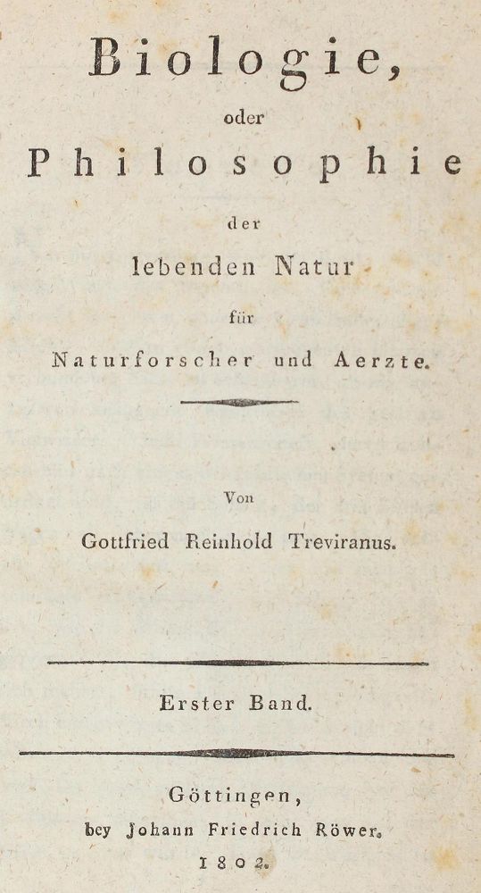 Große Abbildung Nr.1: 120-1162 Treviranus,G.R.: (Verschiedene Gebiete - Varia)