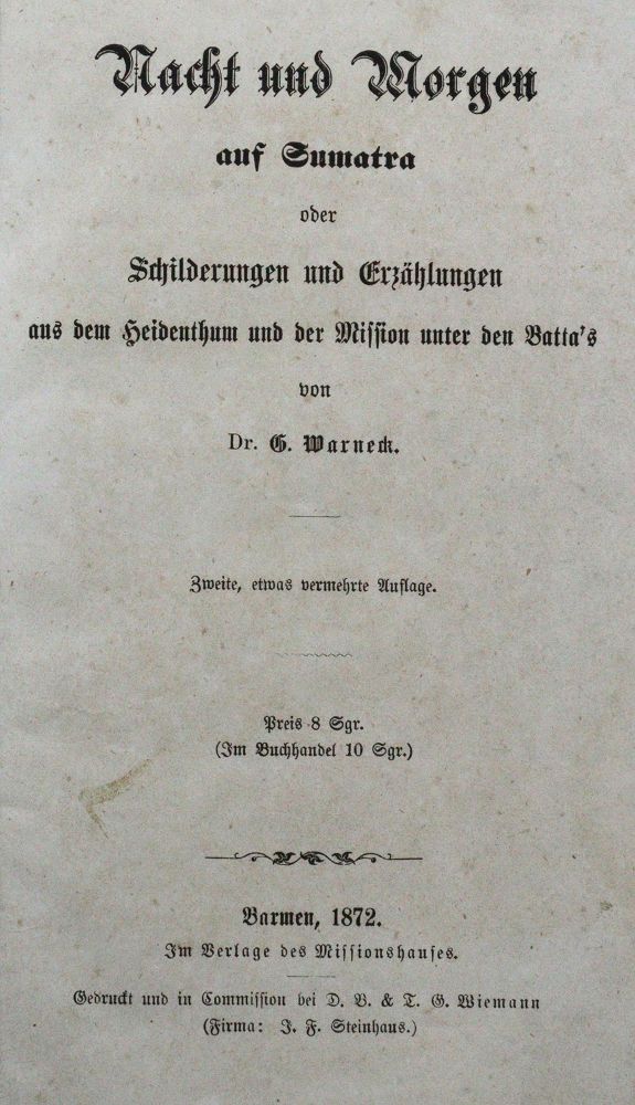 Große Abbildung Nr.1: 120-1191 Warneck,G.: (Asien, Sumatra)
