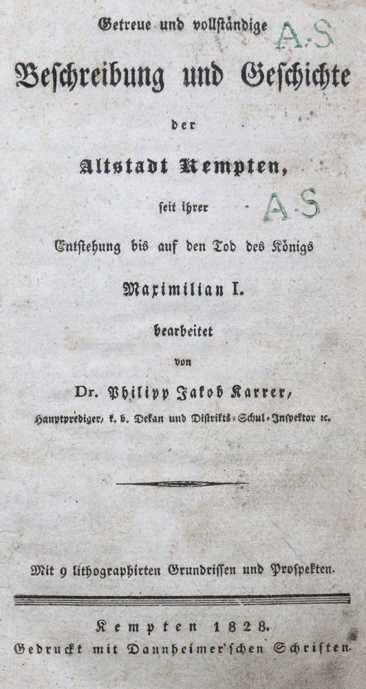 Große Abbildung Nr.1: 120-1223 Karrer,P.J.: (Deutschland, Kempten)