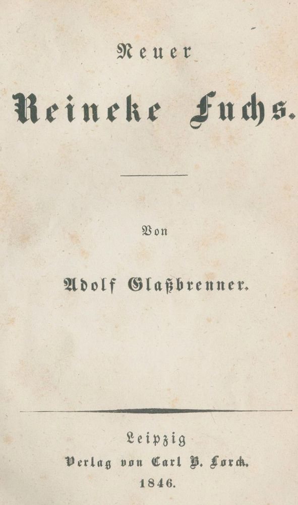 Große Abbildung Nr.1: 120-1240 Glassbrenner,A.: (Deutschland, Revolution 1848/49 - Vormärz - Politik)