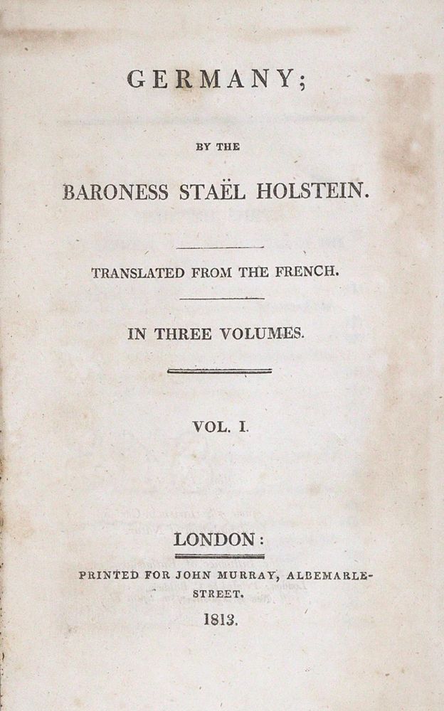 Große Abbildung Nr.1: 120-1255 Stael-Holstein,(A.L.G.de).: (Deutschland)